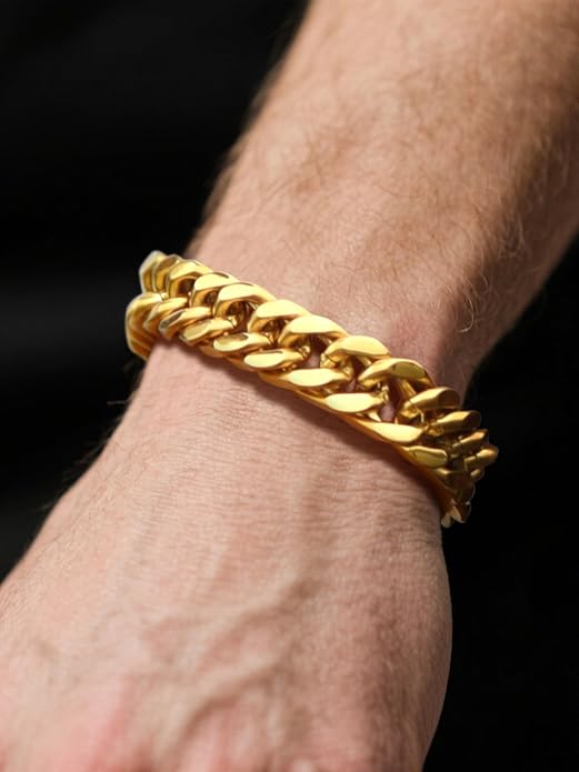 Supcare Unique Anniversary Birthday Valentines Fathers Day Stainless Steel Cuban Link Bracelets for Men Him, To My Man Dad Husband Love Always Remember Wrist Chain Bracelet Jewelry Gifts