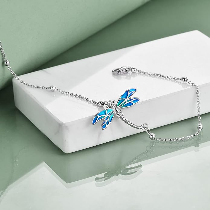Evil Eye/Moon Star/Cross/Dragonfly/Sea Turtle Ankle Bracelets for Women 925 Sterling Silver Adjustable Anklets Jewelry Gifts for Women