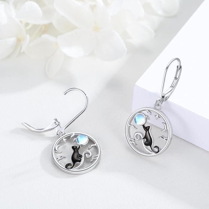 Butterfly/Cardinal/Rabbit/Frog/Turtle/Dragonfly/Flamingo/Mermaid/Hummingbird/Robin/Raven/Owl/Whale/Cat Earrings S925 Sterling Silver Animal Jewelry Gifts for Birthday Christmas