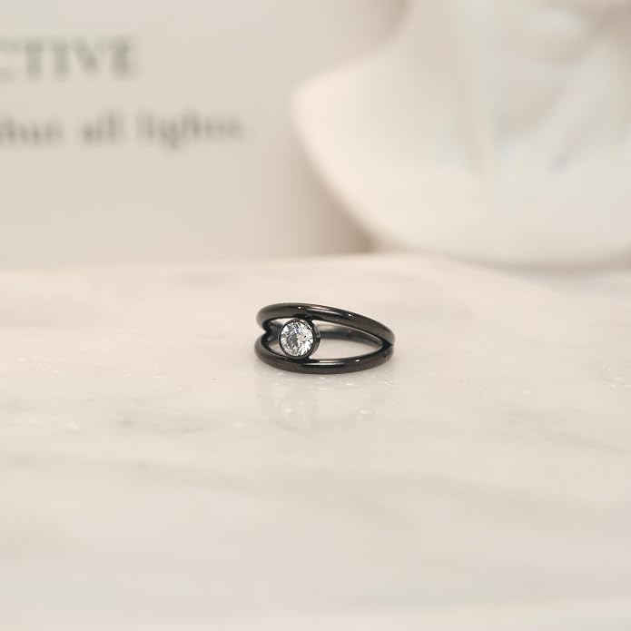 316L Surgical Steel Septum Clicker Ring Nose Ring Hoop Sleeper Hoop Earring Helix Rook Conch Cartilage Daith Tragus Earrings Lobe Nose Piercing Jewelry for Women
