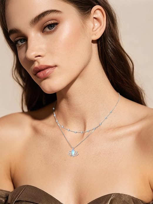 Midari Ocean Necklace 925 Sterling Silver Flamingo Mama Bear Dolphin Penguin Sea Turtle Axolotl Desert Cactus Nautical Rudder Tropical Palm Compass Wave Pendant Boho Jewelry Gifts for Women Men
