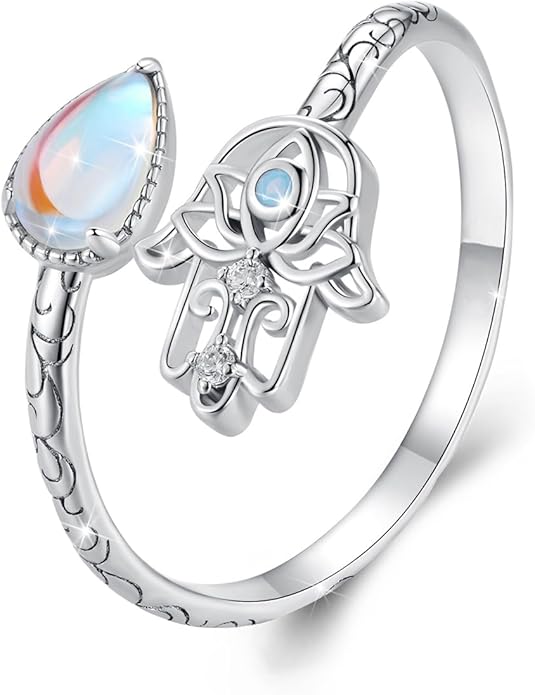Animal Open Adjustable Ring Playful Cat Dachshund Snake Koi Fish Hummingbird Bat Heart Feather Stacking Ring for Women, Sterling Silver Plated Pet Memorial Jewelry Gift for Cat Lovers