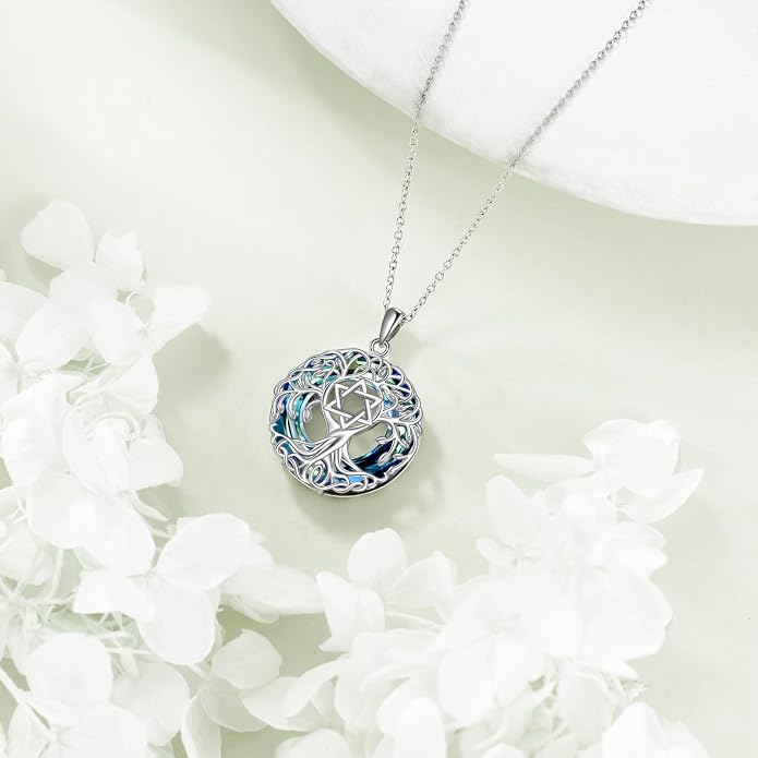 YFN Tree of Life Necklace Sterling Silver Celtic Knot Tree Pendant Jewelry Gifts for Women Men