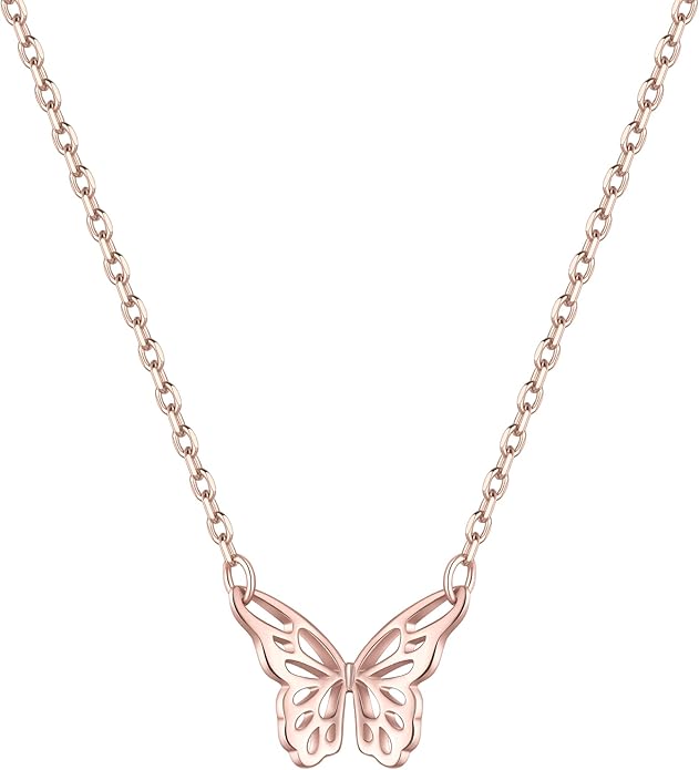 ChicSilver 925 Sterling Silver Cross/Heart/Butterfly/Star/Moon Necklace for Women, Hypoallergenic Dainty Small Silver Pendant Necklaces (with Gift Box)