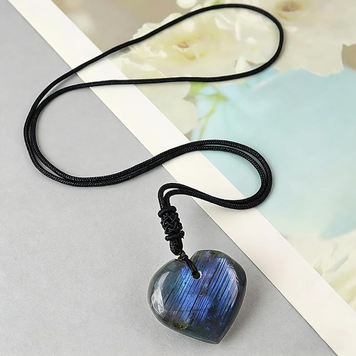 Natural Raw Crystal Necklace for Women Irregular Stone Necklaces Spiritual Gemstone Pendant with Adjustable Rope