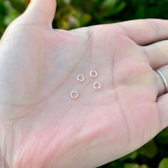 50pcs Adabele Real 1/20 14K Gold Filled Open Jump Rings 4mm (0.16 Inch) Small O Ring Connector (0.64mm/22 Gauge)