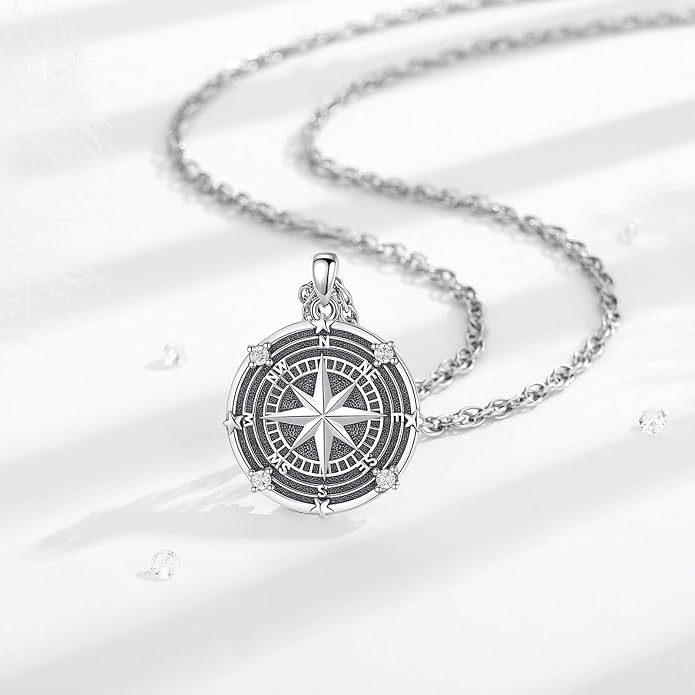 INFUSEU Mythology Pendant Necklaces for Men, Viking Norse Mjolnir Egyptian Anubis Ankh, 22-24 Inch Chain