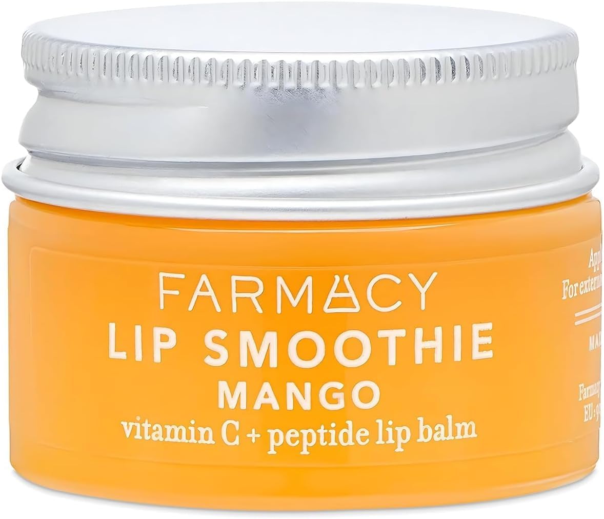 Farmacy Peptide Lip Balm - Lip Smoothie Hydrating Lip Balm with Vitamin C to Visibly Plump + Smooth Lip Lines - Nourishing Lip Treatment with a High-Gloss Finish - Mango (10g)