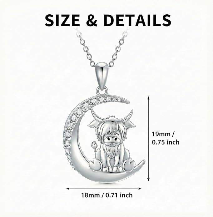 PROESS Animal Birthstone Necklace 925 Sterling Silver Otter/Axolotl/Hippo/Elephant/Dachshund/Monkey/Red Panda Pendant Necklace Animal Birthstone Jewelry Gifts for Women