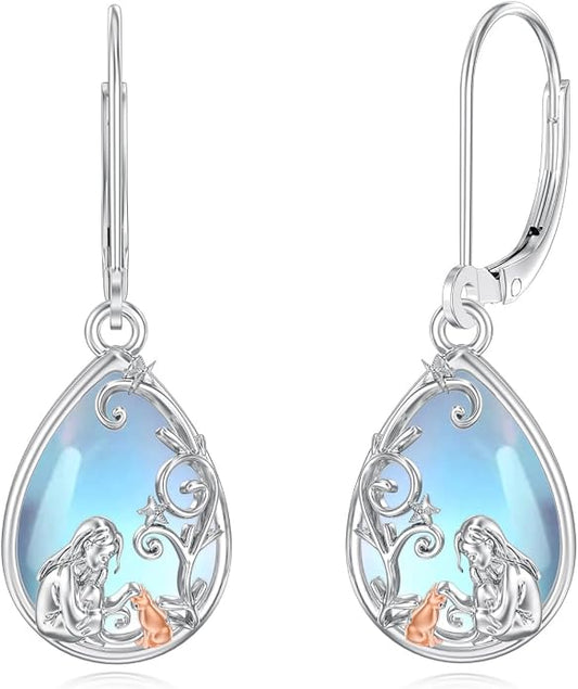 Seiyang Dangle Earrings 925 Sterling Silver Animal/American Flag/Turquoise Dangle Drop Earrings Jewelry Gifts for Women