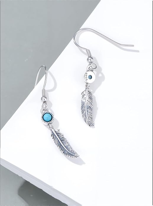Dorunmo 925 Sterling Silver Western Dangle Earrings for Women Bohemian Earrings Hypoallergenic Christmas Jewelry Gifts for Women