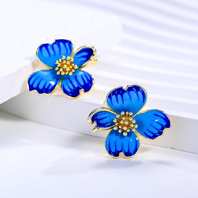 Clip on Earrings Women, 14K Gold Plated Earrings for Sensitive Ears, Fashion Women's Earrings Jewelry Birthday Gift for Wife Grandma Daughter Girls on Christmas Thanksgiving