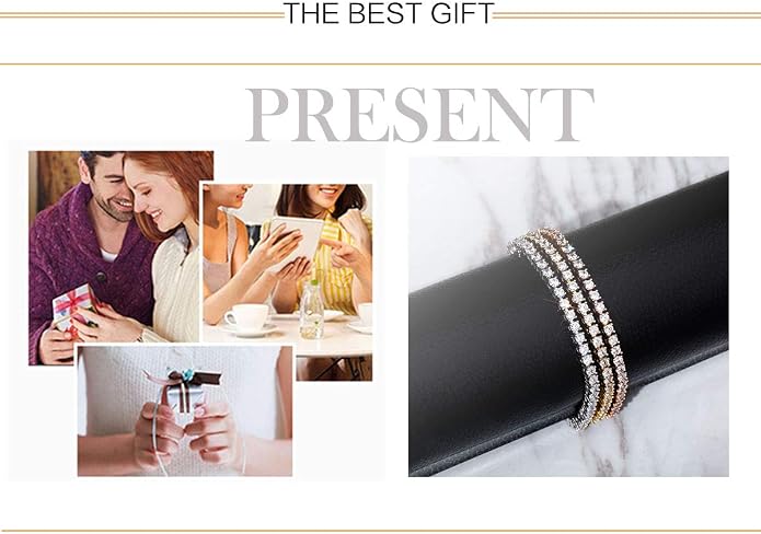 TOPGRILLZ Tennis Ankle Bracelet Gold Anklet Adjustable with Extension 14K Gold Plated Iced out Diamond 3-6mm Fashion Stylish Foot Jewelry for Women