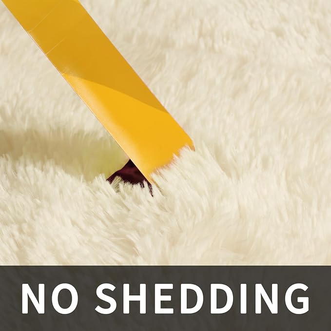Sour Lemon Area Rugs 9x12 Living Room Bedroom, Large Fluffy Shag Rug | Shaggy Carpet, Soft Plush Furry Bedside Rugs, Anti Slip, Washable Area Modern Rugs Floor Mat for Kids Girls Boys Living Room