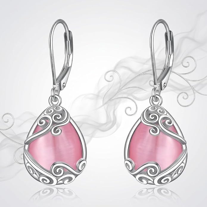 Teardrop Tree of Life/Filigree Earrings for Women Dangle Leverback Earrings Jewelry Gift Anniversary For Her