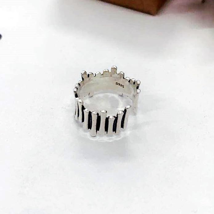 925 Sterling Silver Ring Minimalist Adjustable Rings Band Handmade Rings for Women Girls