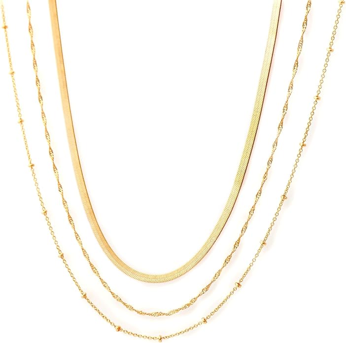 14K Gold Plated Paper Clip Chain Link Necklace Satellite Cross Key Starfish Turquoise Heart Necklace for Women