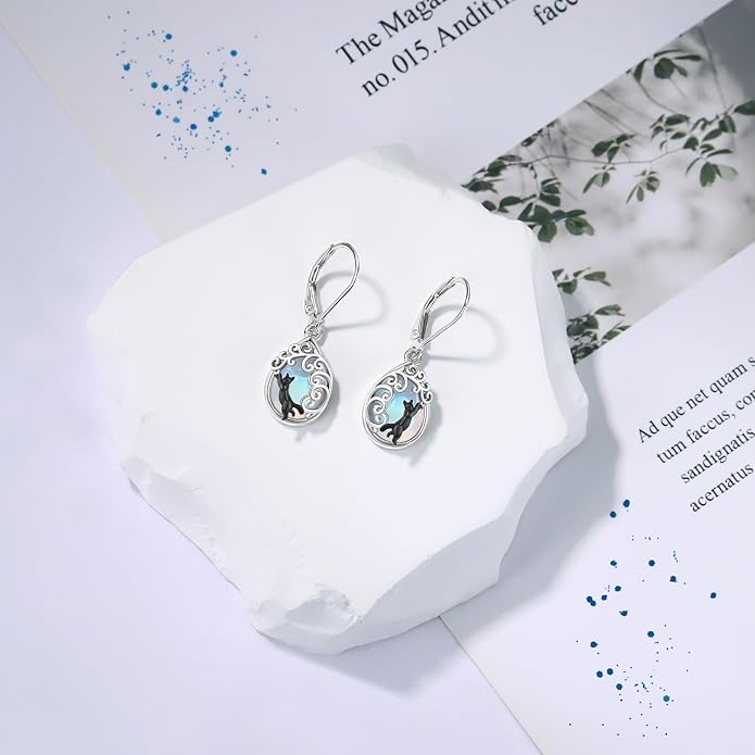 Aniu Tree of Life Earrings for Women Turquoise Malachite Teardrop Dangle Earrings for Women Sterling Silver Anniversary Birthday Drop Dangle Earrings Jewelry Gifts