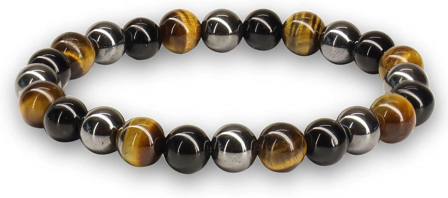 Crystal Vibe - Healing Crystal Bracelet for Women & Men | Natural Gemstone Bead Bracelet | Adjustable Handmade Energy Stone Bracelet | Bracelet for Meditation, Yoga & Daily Wear | Multiple Types