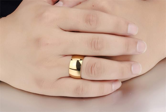 Fashion Month Mens 12mm Classic Black Tungsten Carbide Ring Wedding Engagement Domed High Polished Wide Smooth Band