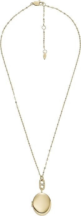 Fossil Women's Gold-Tone Stainless Steel Pendant Chain Necklace for Women