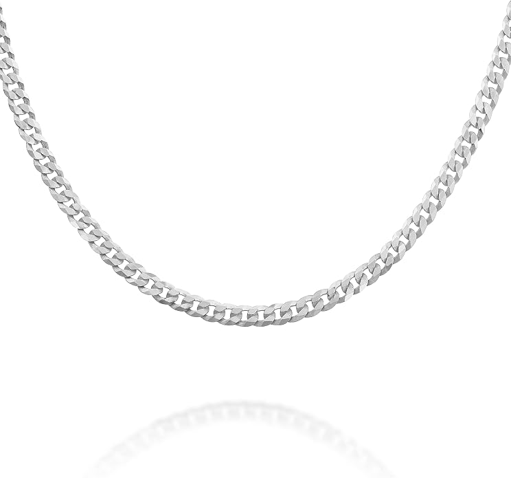 PAVOI 22K Gold Plated Chain Necklace For Women | Italian Solid 925 Sterling Silver Necklace for Men | Cuban Link, Rope, Snake & Rope Diamond-Cut Herringbone | Trendy Unisex Jewelry