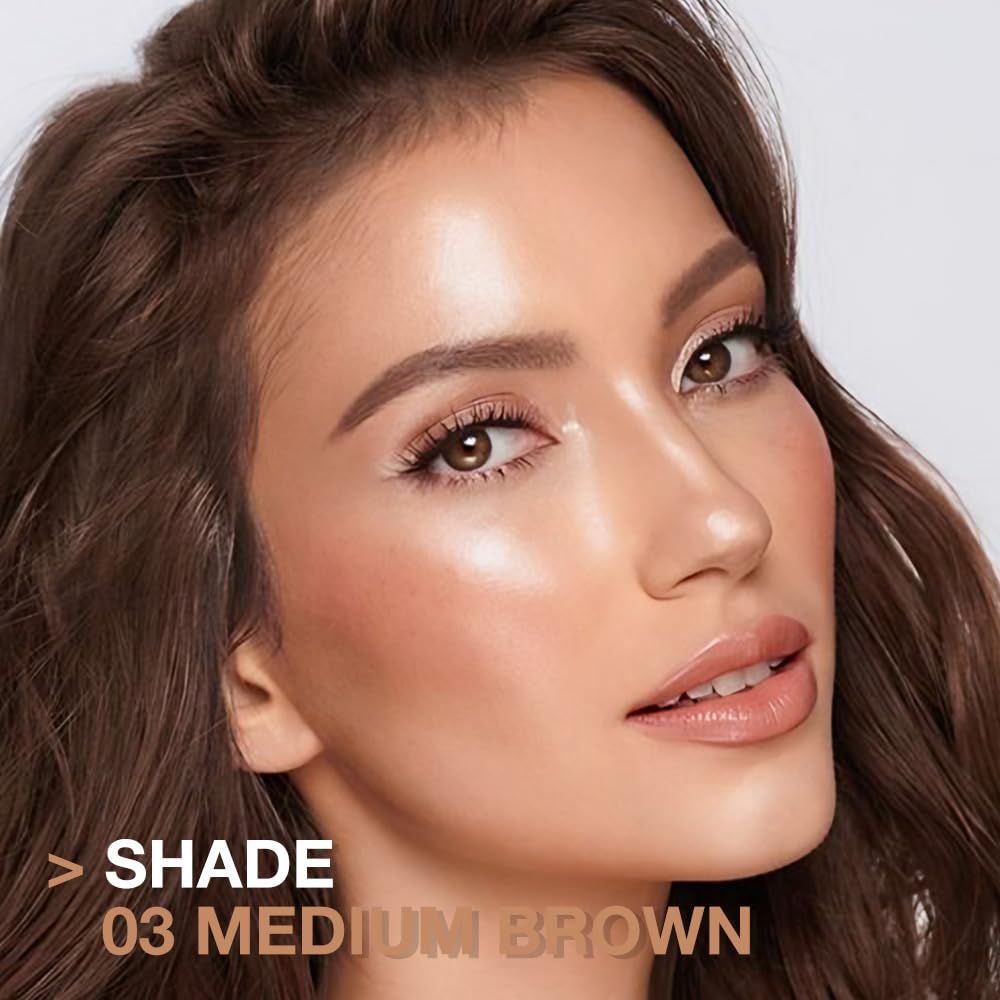 Eyebrow Pencils for Women, Medium Brown Brow Pen Brow Brush for Eye Makeup, Dual-Sided Soft Ultimate Retractable Definer Pencils, Fine Tip lapiz de cejas