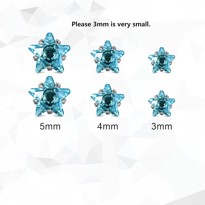 12 Pairs Surgical Stainless Steel Stud Earring Round Heart Star Square Cubic Zirconia Birthstone Stud Earrings Set for Women