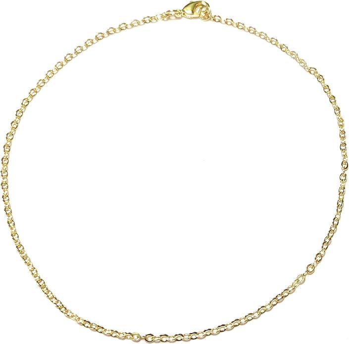 10 Inch Minimalist Anklet Plated Gold Fine Link Stainless Steel Chain Stylish Cable Style Ankle Bracelet Gift Boxed
