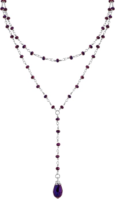 Sacina Gothic Layered Black Red Choker, Dainty Y Necklace, Bead teardrop Choker, Gothic Goth Necklace, Christmas Jewelry Gift for Women