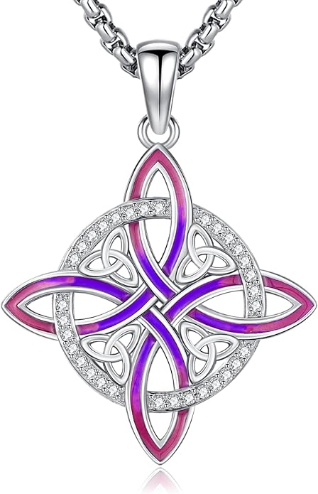 Pentagram/Celtic Knot/Witches Knot/Santa Muerte/Triple Moon Goddess/Baphomet/Hecate Necklace Sterling Silver Magic Wiccan Amulet Pagan Jewelry for Women Men