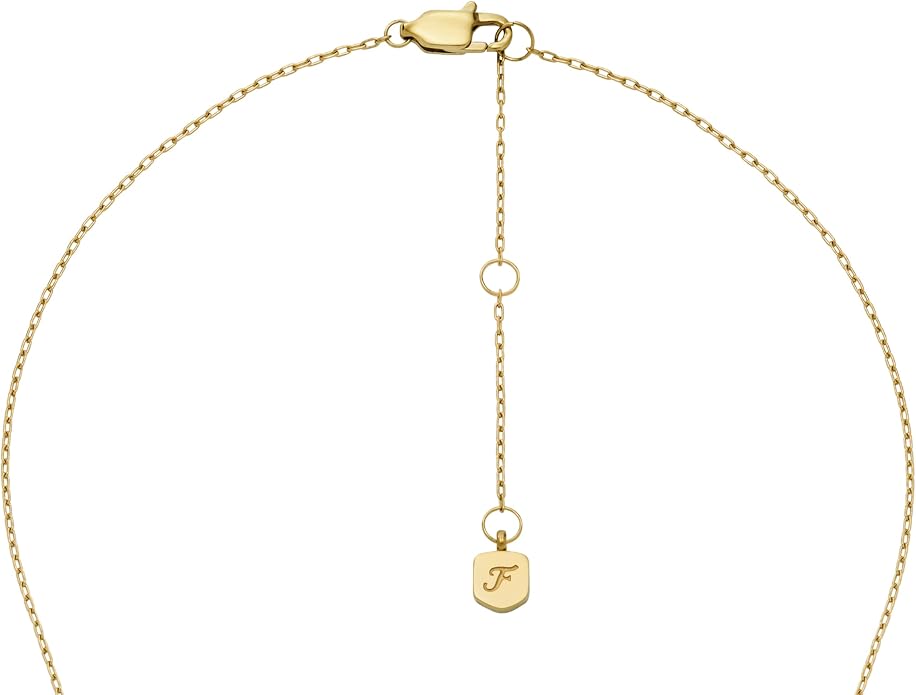 Fossil Women's Gold-Tone Stainless Steel Pendant Chain Necklace for Women