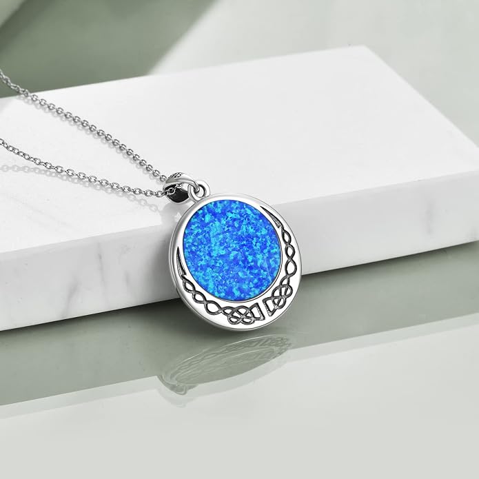 ONEFINITY Tree of Life Necklace 925 Sterling Silver Abalone Shell Celtic Knot Pendant Necklace for Women Jewelry