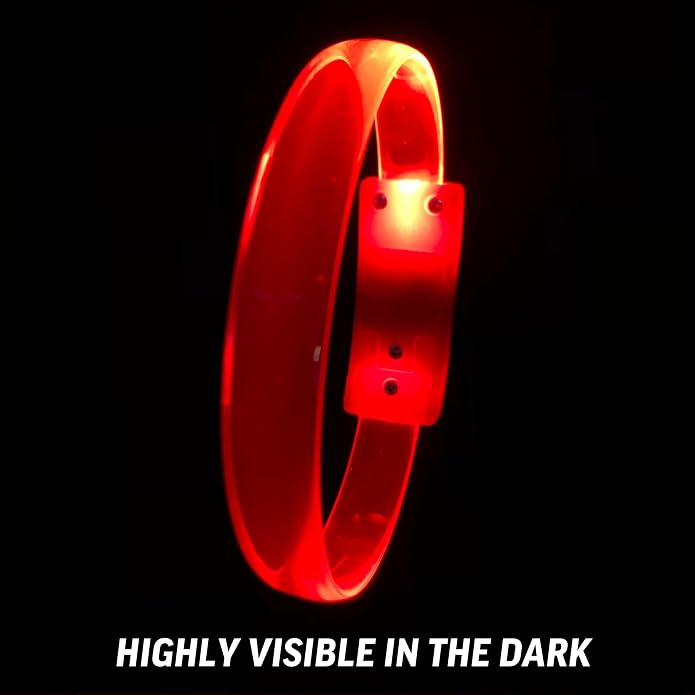 12 Magic Band Pack | Glow in The Dark | Flashing Light up for Concerts | Running Lights for Runners | Glow in The Dark Bracelets | Led Bracelet