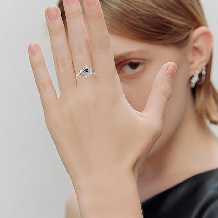Witches Knot Ring for Women 925 Sterling Silver Celtic Knot Witches Knot Ring Irish Pagan Wiccan Jewelry for Women Mom