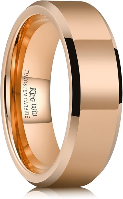 King Will BASIC Men Women 4mm/5mm/6mm/7mm/8mm Titanium Rings Polished Wedding Band Engagement Anniversary Band Comfort Fit