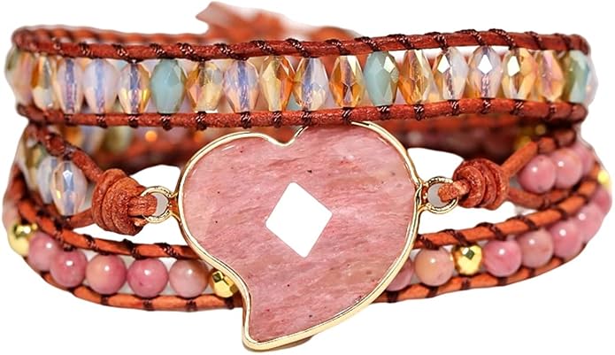 Women Wrap Bracelets Boho Natural Stone Jasper Turquoises Strand Bracelet Jewelry Collection