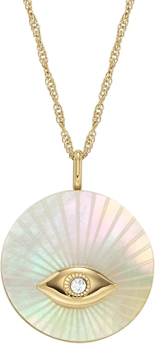 Fossil Women's Gold-Tone Stainless Steel Pendant Chain Necklace for Women
