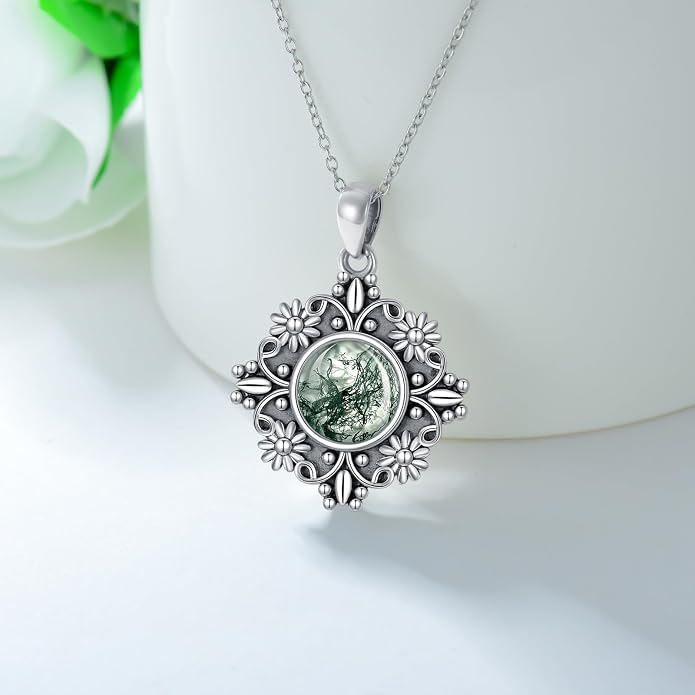 PELOVNY Celtic Knot Necklaces for Women 925 Sterling Silver Gemstone/Birthstone Teardrop Infinity Necklace Irish Celtic Pendant Jewelry Gifts for Mom Daughter Wife