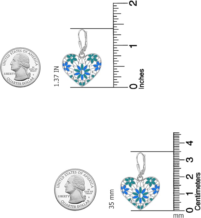 LeCalla 925 Sterling Silver Teardrop Drop Earrings for Womens | Lightweight Italian Minimalist Teardrop Filigree Earrings | Filigree Circle Drop Dangle Earrings for Women Birthday Gift