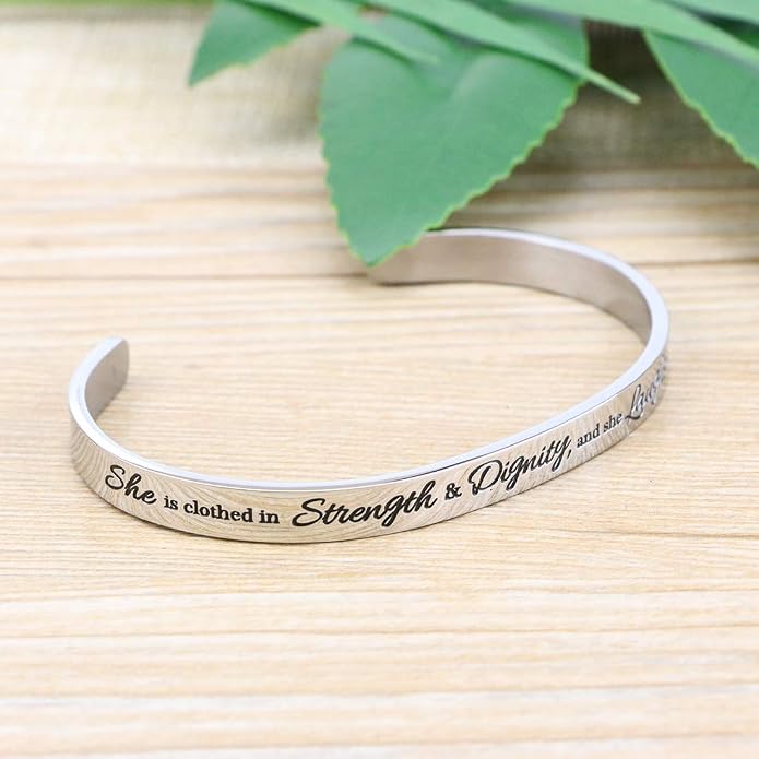 Memgift 𝐂𝐡𝐫𝐢𝐬𝐭𝐢𝐚𝐧 𝐁𝐫𝐚𝐜𝐞𝐥𝐞𝐭𝐬 for 𝐖𝐨𝐦𝐞𝐧 Inspirational Gifts Bible Verse Religious Faith Jewelry Cuff Bracelet Mothers Day Christmas Birthday Jewelry for Her Mother Daughter
