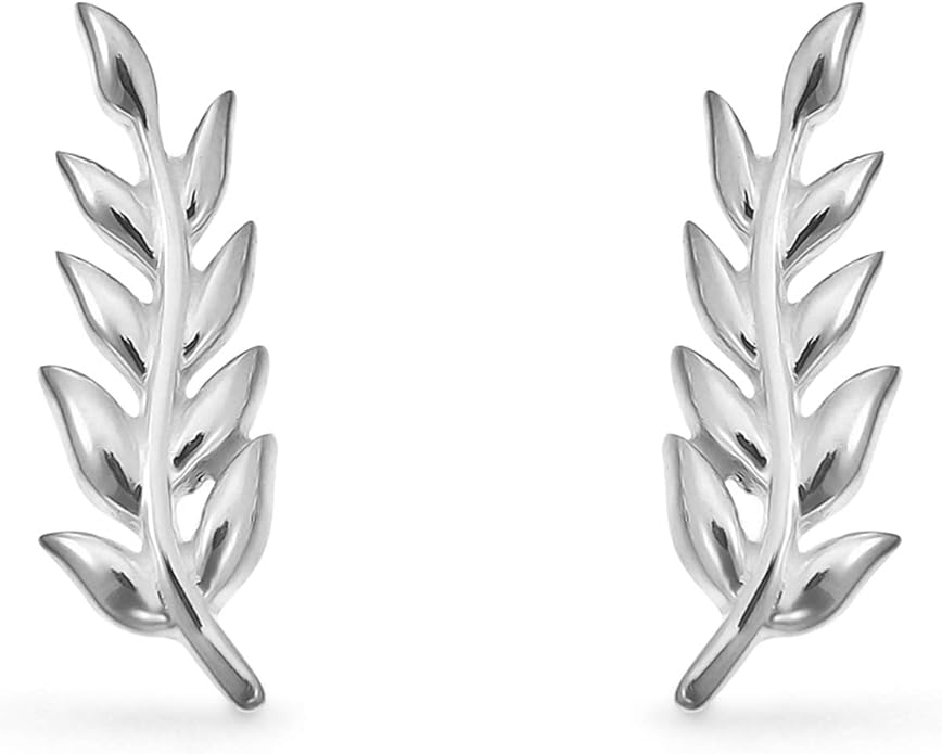 Boma Jewelry Sterling Silver Branch Ear Crawler Earrings
