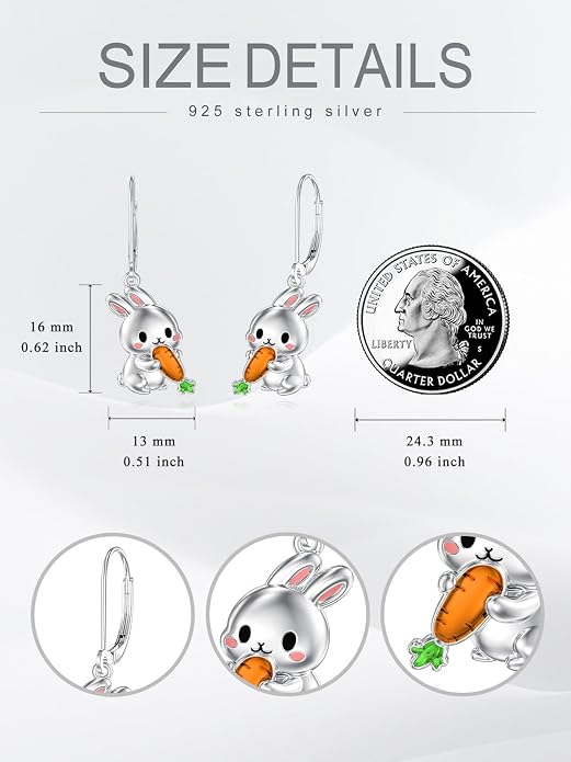 Seiyang Dangle Earrings 925 Sterling Silver Animal/American Flag/Turquoise Dangle Drop Earrings Jewelry Gifts for Women