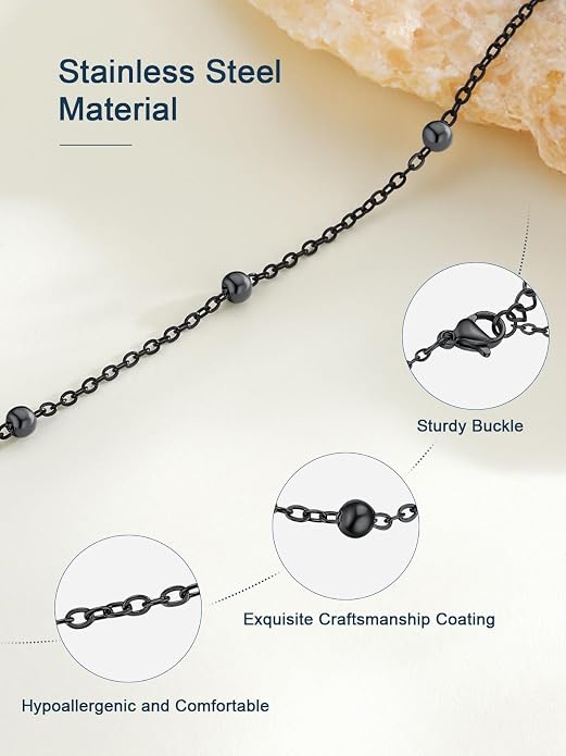 ChainsPro Anklets for Women Waterproof, Adjustable Stainless Steel/ Sterling Silver/14K Gold Plated Ankle Bracelets for Women, Non Tarnish Layered Anklets Beach Jewelry Gifts for Swimming & Daily Wear (Send Gift Box)