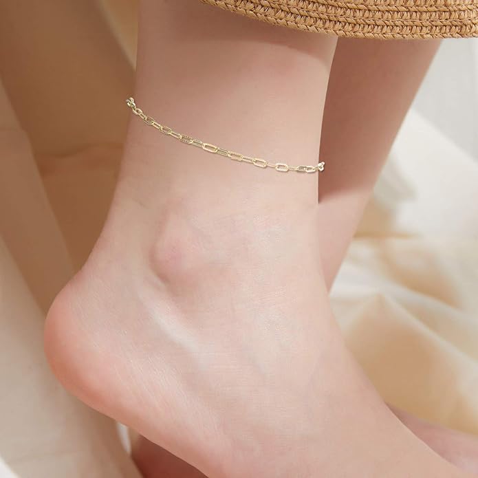 POPLYKE 925 Sterling Silver Infinity/Cross/Mermaid/Starfish/Pearl Anklet for Women Summer Jewelry