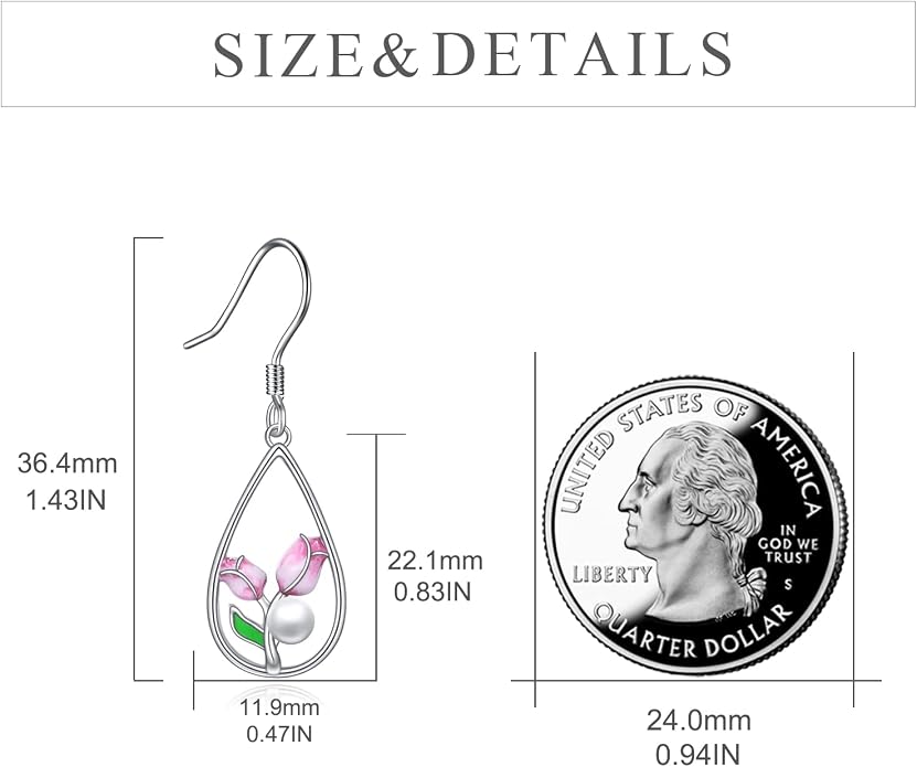 CRMAD Hummingbird/Bee/Leaves/Sunflower/Daisy/Dragonfly/Rose/Lotus Flower Sterling Silver Filigree Teardrop Earrings Abalone Shell Jewelry for Women