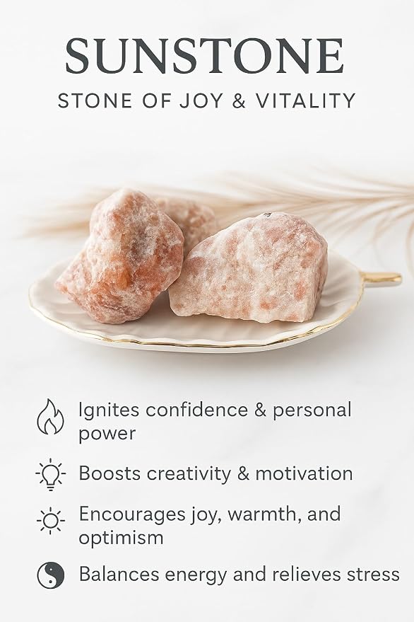 Large 1.25-2.0” Natural Sunstone Raw Crystals Stones for Meditation, Chakra, Reiki, Crystal Grid, Energy Work, Wire Wrapping, Tumbling & Spiritual Home Decor