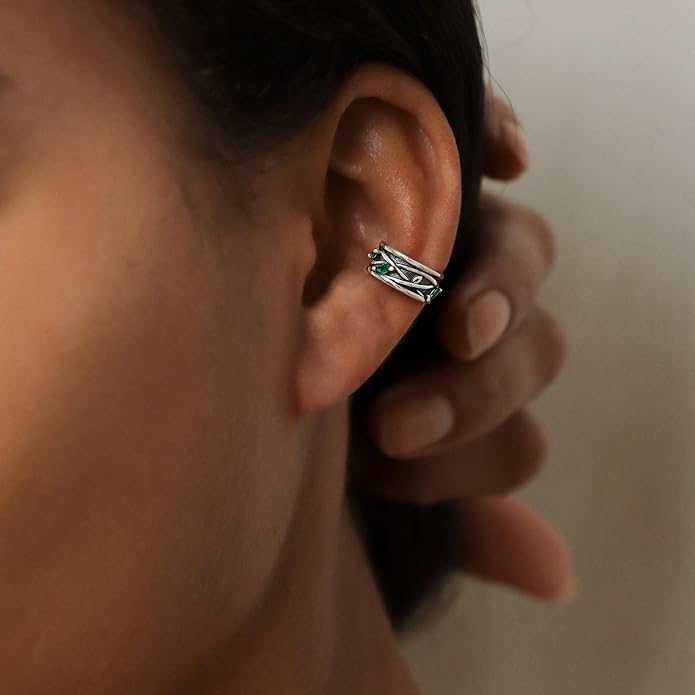 Cuff Earrings 925 Sterling Silver Ear Cuff Earrings Non-Piercing Fake Helix Cartilage Cuff Earrings Various Styles Ear Cuffs Fine Jewelry for Women