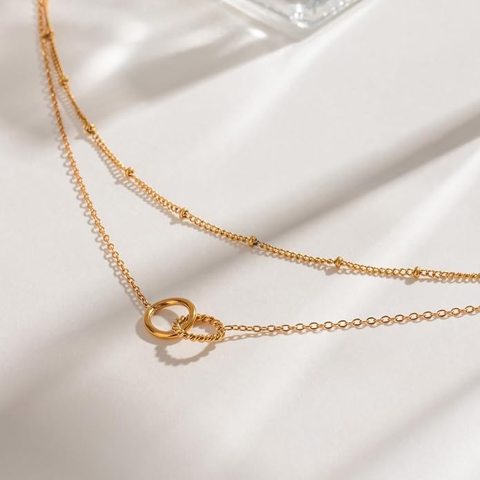 Unisex Celestial Gold Pendant Necklaces, Sun/Moon/Star/Angle Celestial Elements Unisex Choker Gold Lover Chains for Men and Women Jewelry
