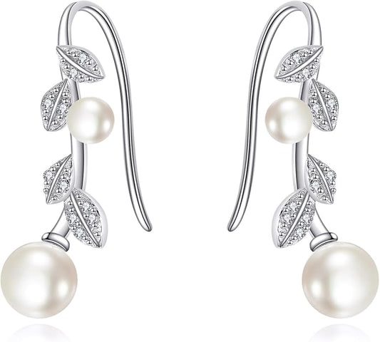 leaf/cherry blossom/purple orchid/celtic knot earrings Ear Climber Crawler Cuff Sterling Silver Wrap Earrings for Women